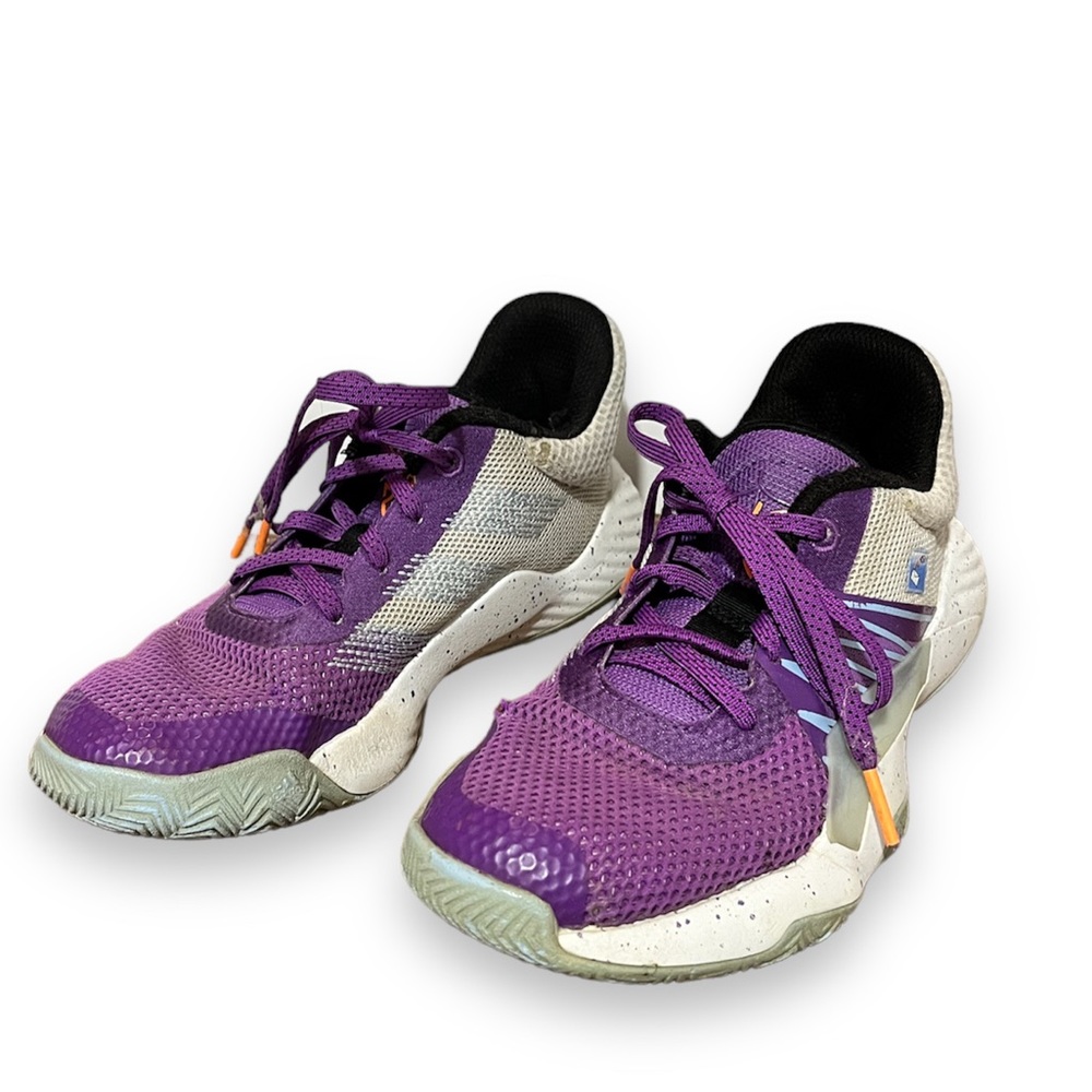 Adidas Youth D.O.N. Issue #1 Mailman Purple White Shoes EH2443 Size 2 1/2 Y (GS)